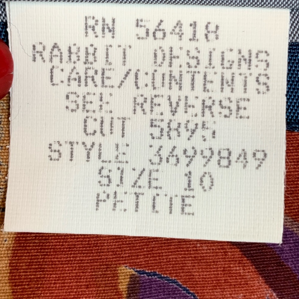 Rabbit Rabbit Rabbit Multi Color Shift Dress 10p - image 5